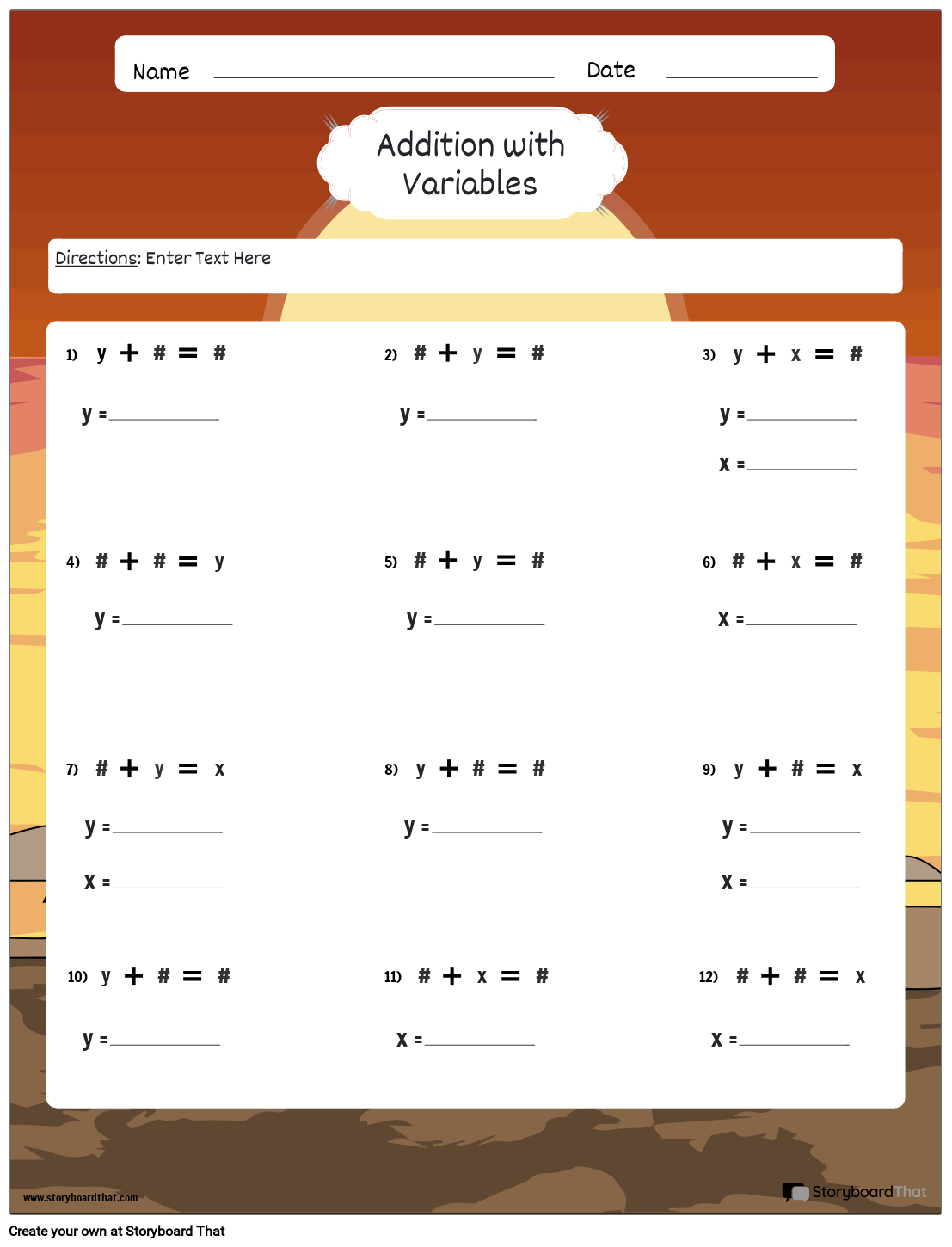 Feuille de Calcul des Variables - Portrait Couleur 4