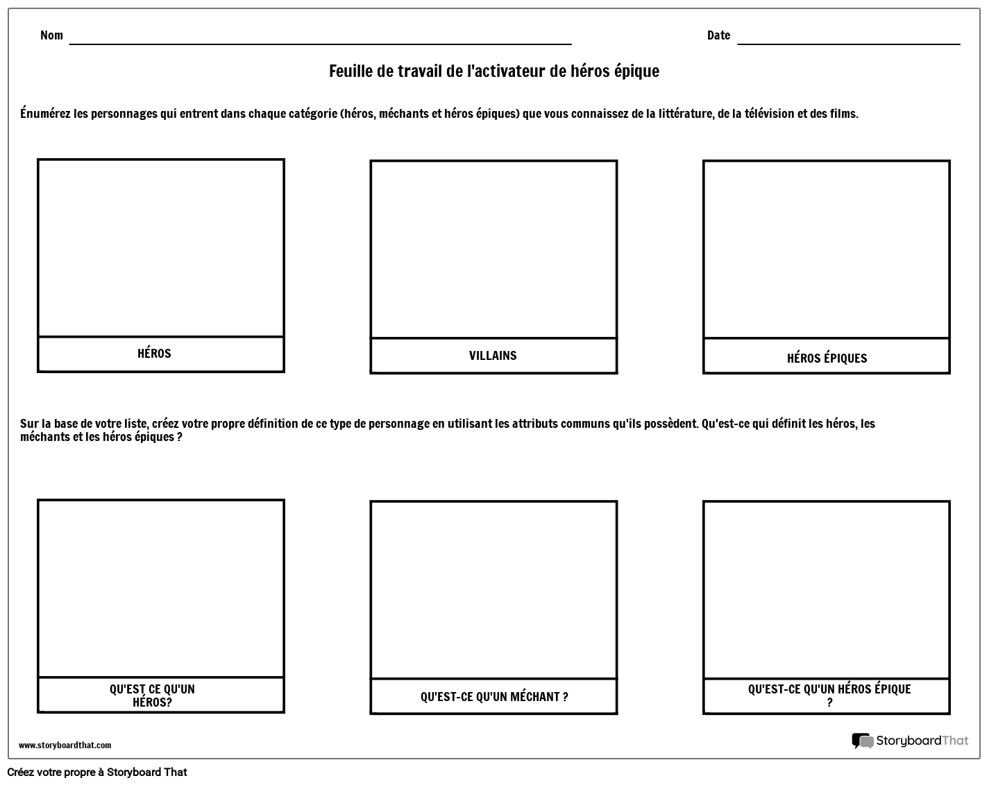 feuille-de-travail-de-l-activateur-de-h-ros-pique