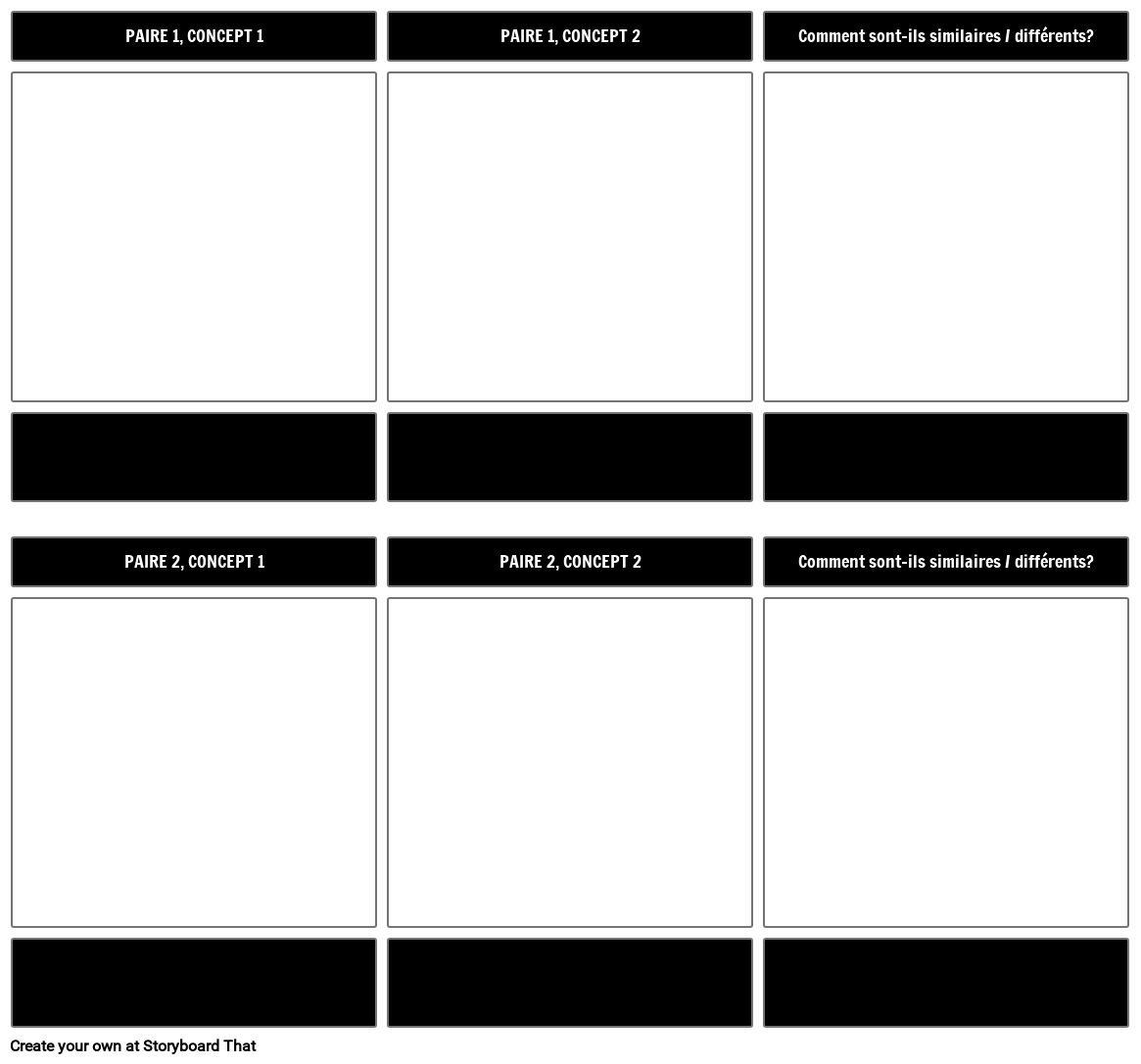 Modèle D'exploration de Concepts Storyboard por fr-examples