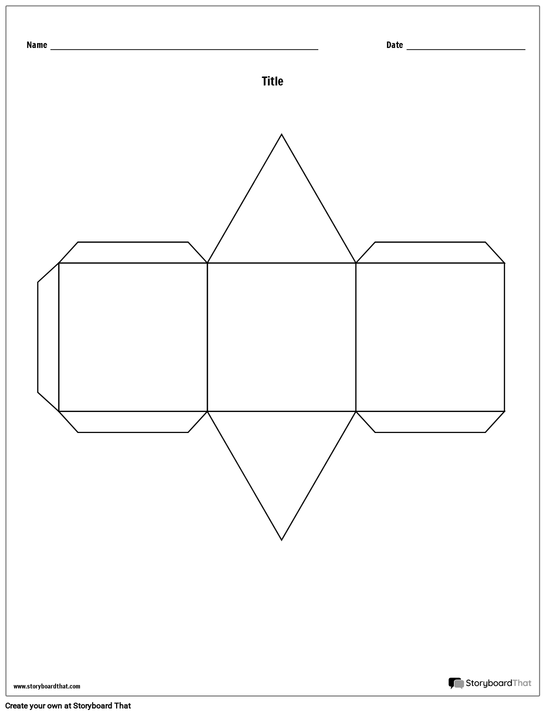 Modèle de Cube D&#39;histoire à Prisme Triangulaire