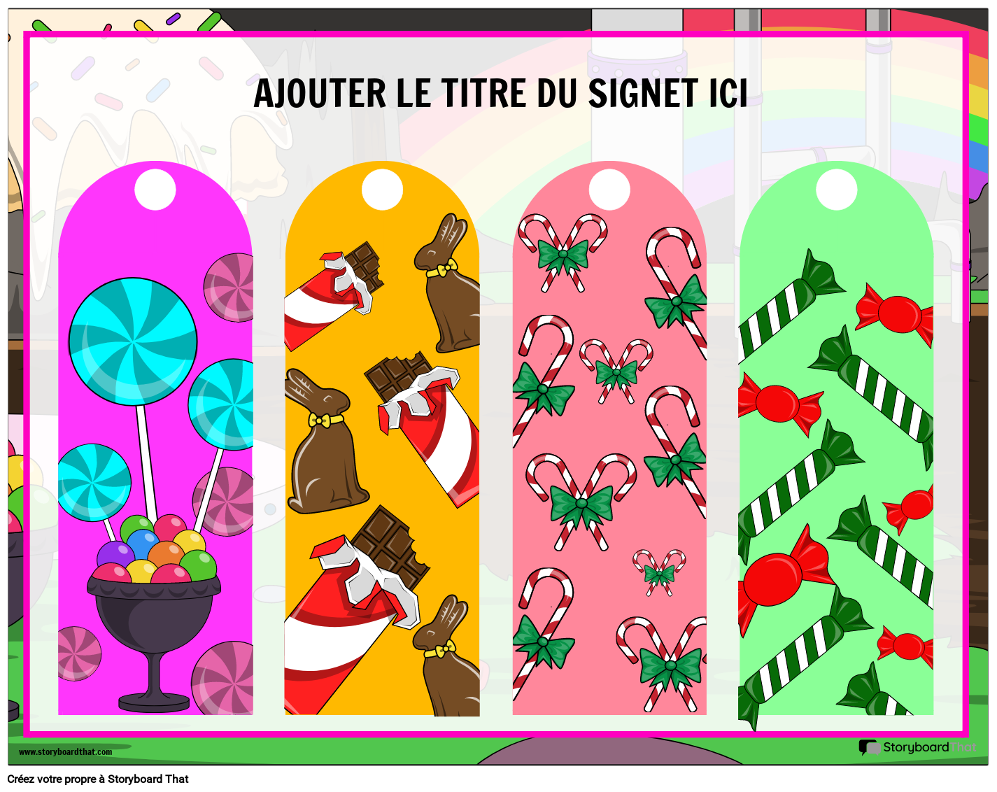Frise De Tableau D'Affichage Thème Bonbons 10,7m - Décoration Colorée Salle De Classe, Bureau, Anniversaire - Papier Carton Mat