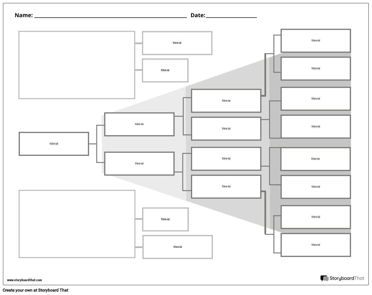 Nouveau modèle de création de diagramme d&#39;arborescence de pages 1 (noir et 
