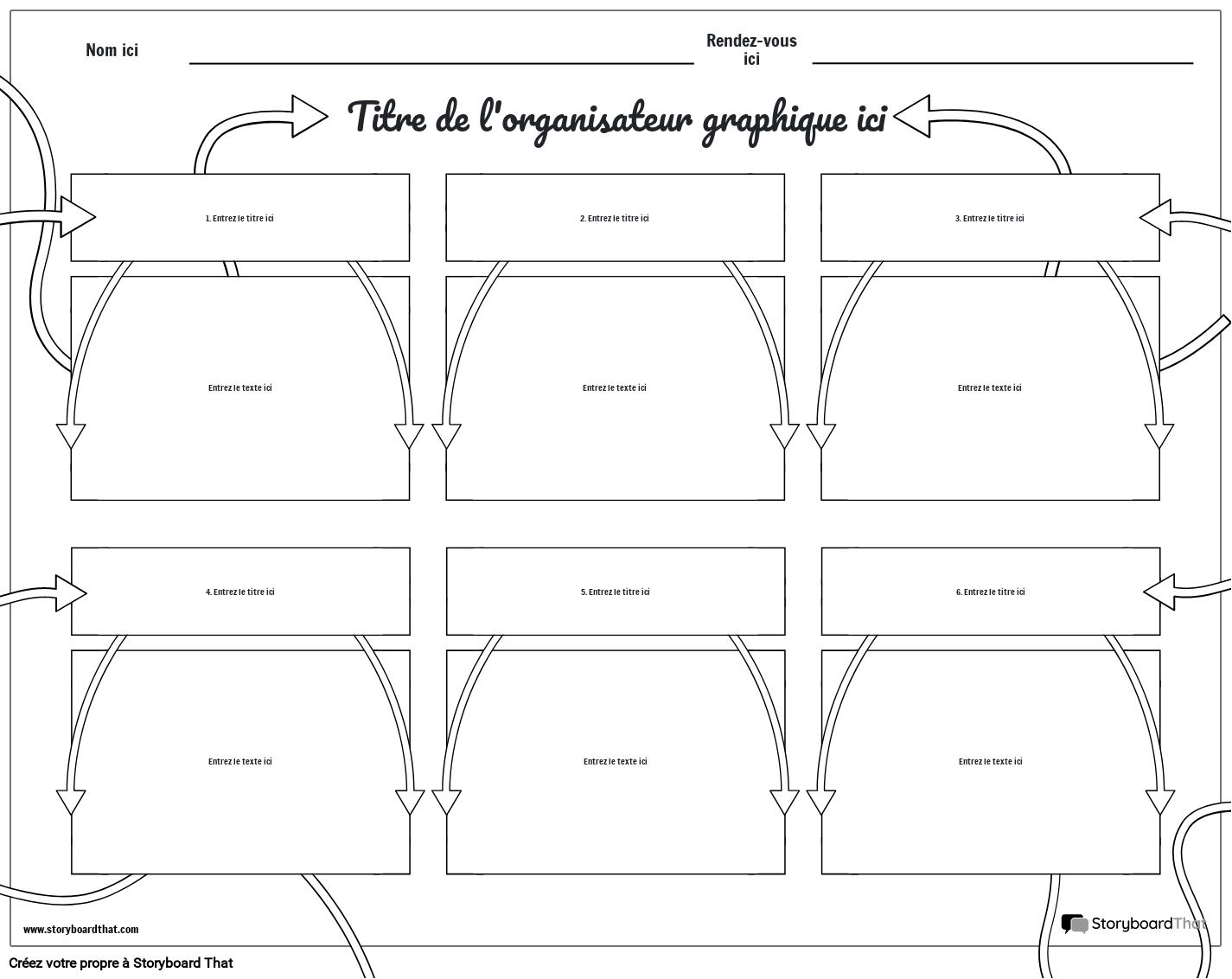 Nouvel organisateur graphique général de page de création 2 (noir et blanc)