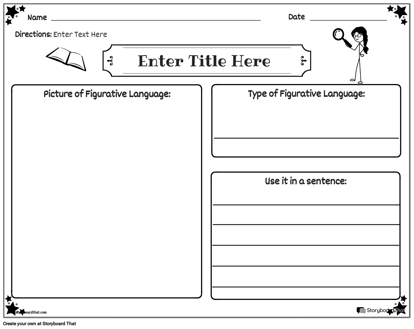 Paysage de langage figuratif bw 1 storyboard par fr examples