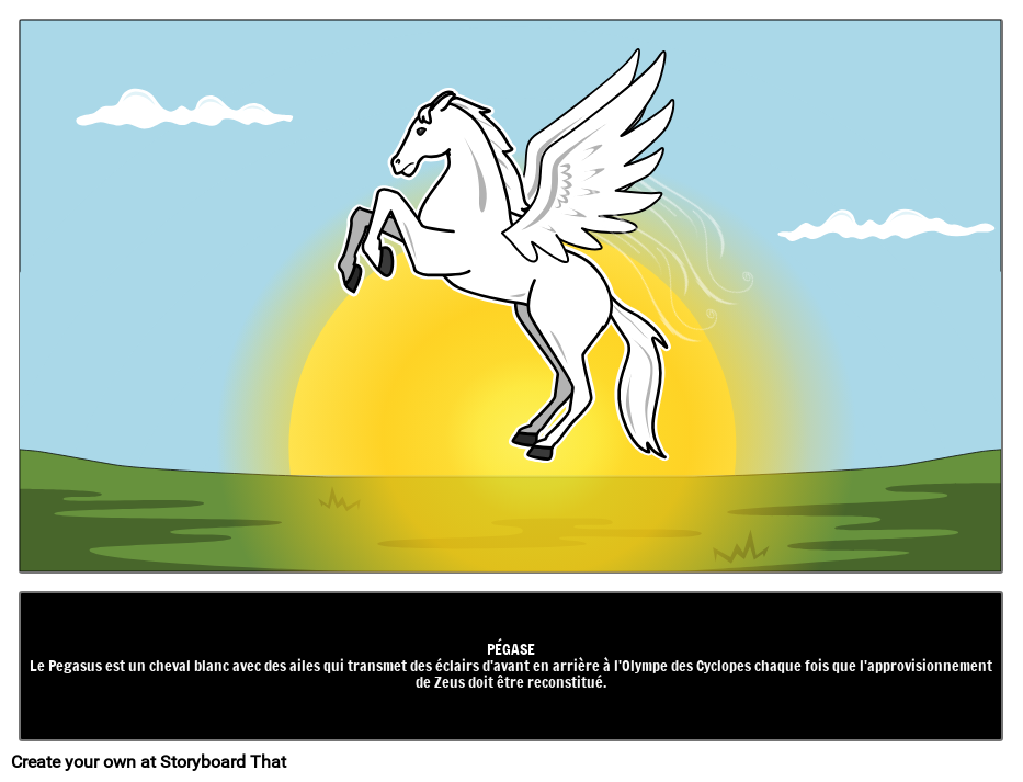 Pégase Mythologie Grecque Storyboard par frexamples