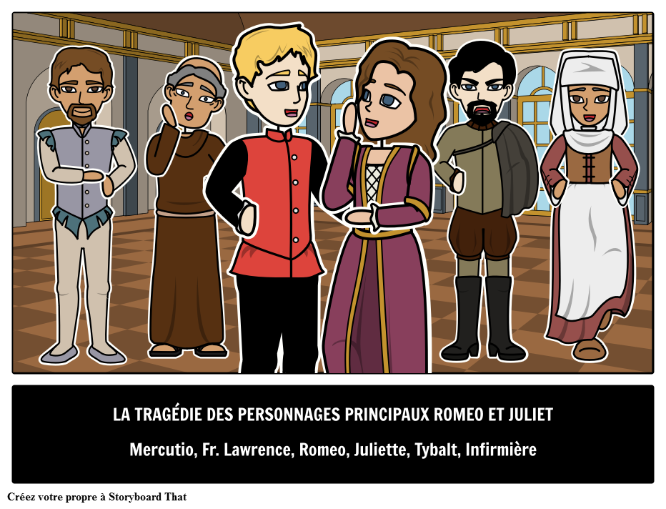 Personnages Principaux de Romeo et Juliette Storyboard