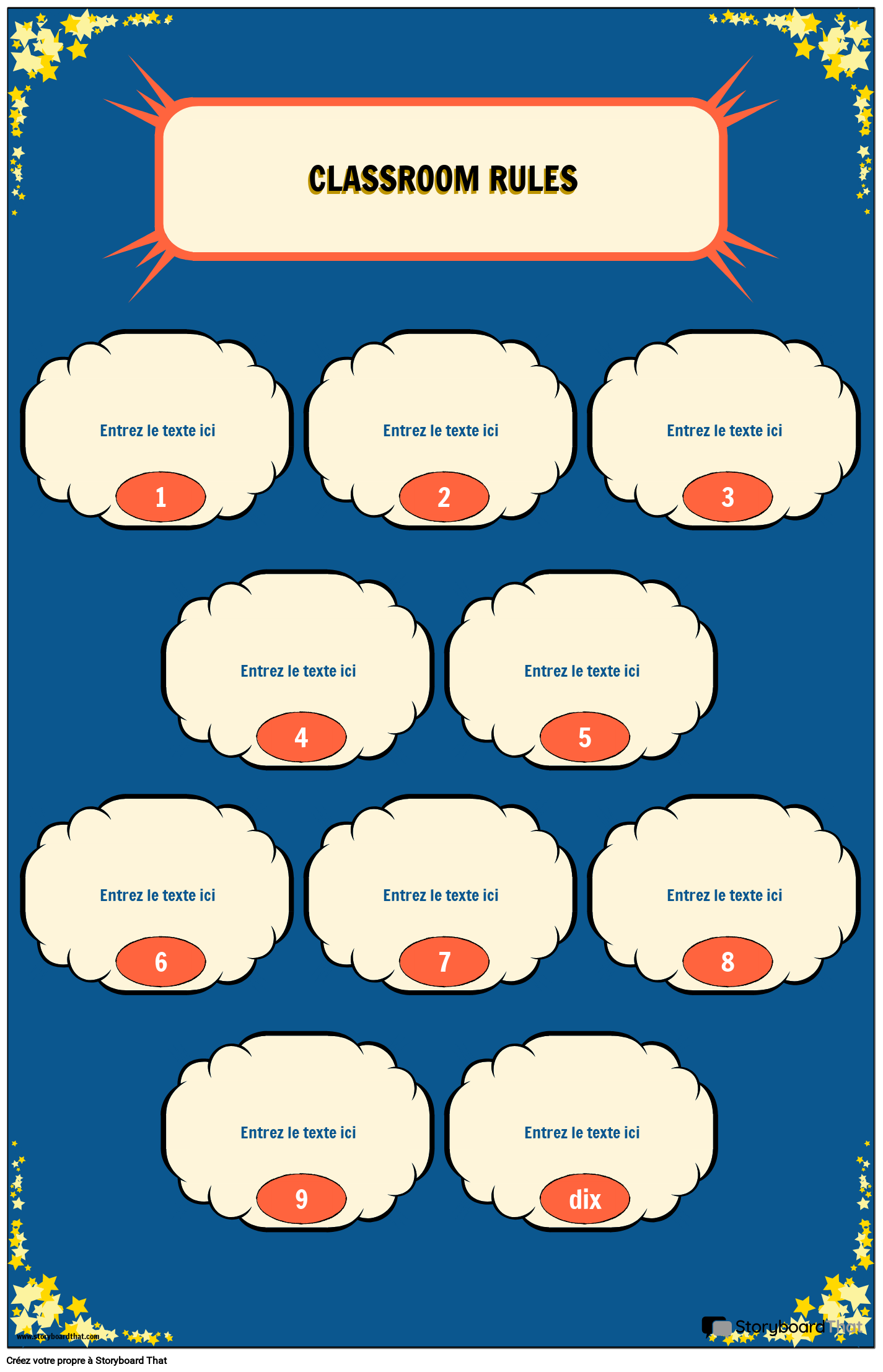 Règles de Classe Imprimables Storyboard por fr-examples