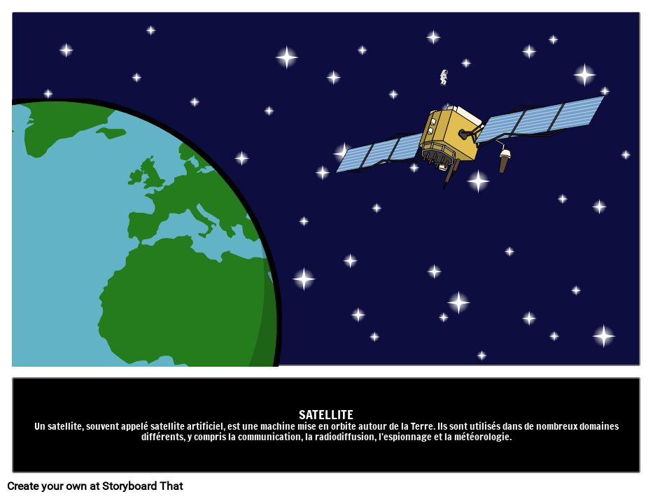 Qu'estce qu'un satellite ? Storyboard par frexamples