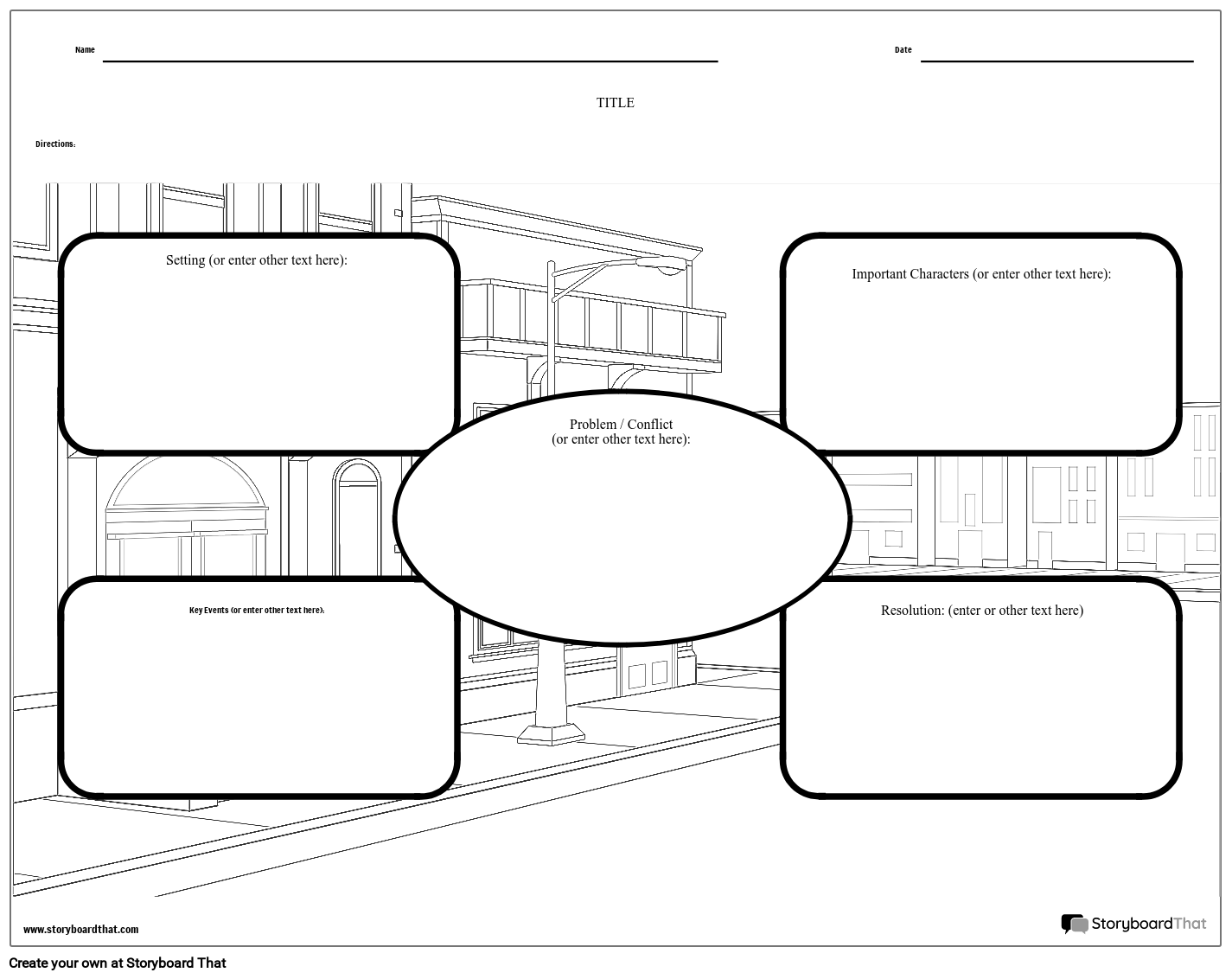 Story Map avec scène d&#39;arrière-plan