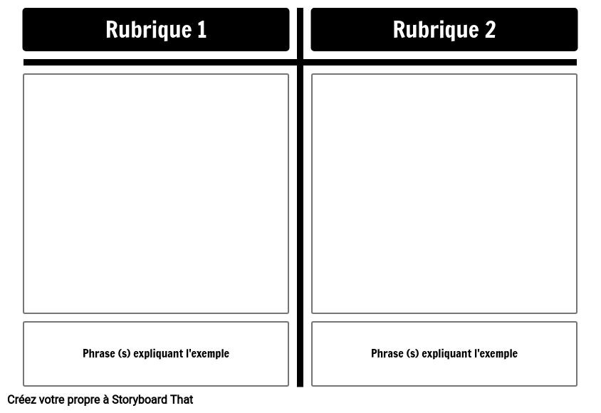 T-Chart avec description 1 ligne Storyboard por fr-examples