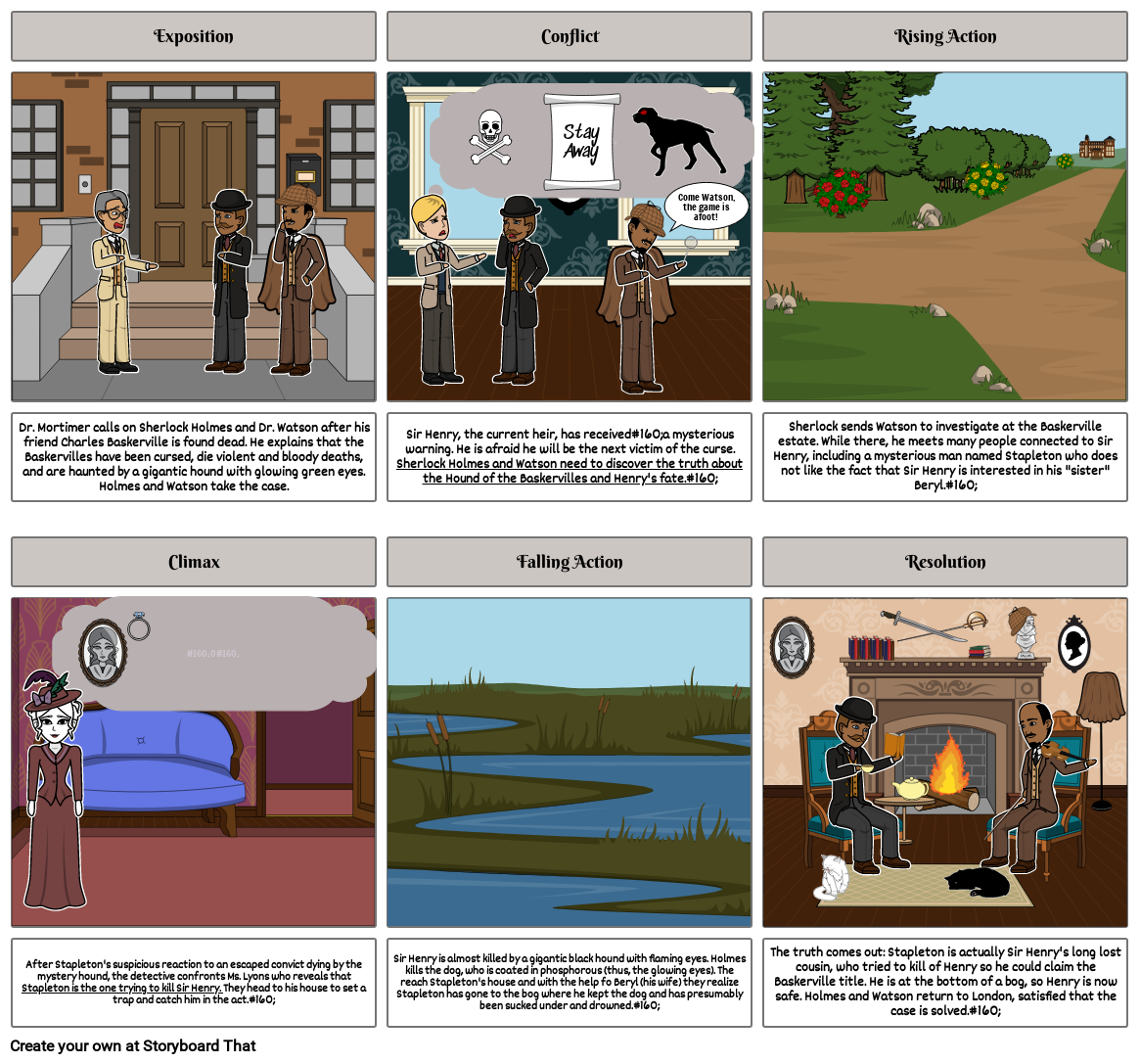 The Hounds of Baskerville Storyboard Storyboard