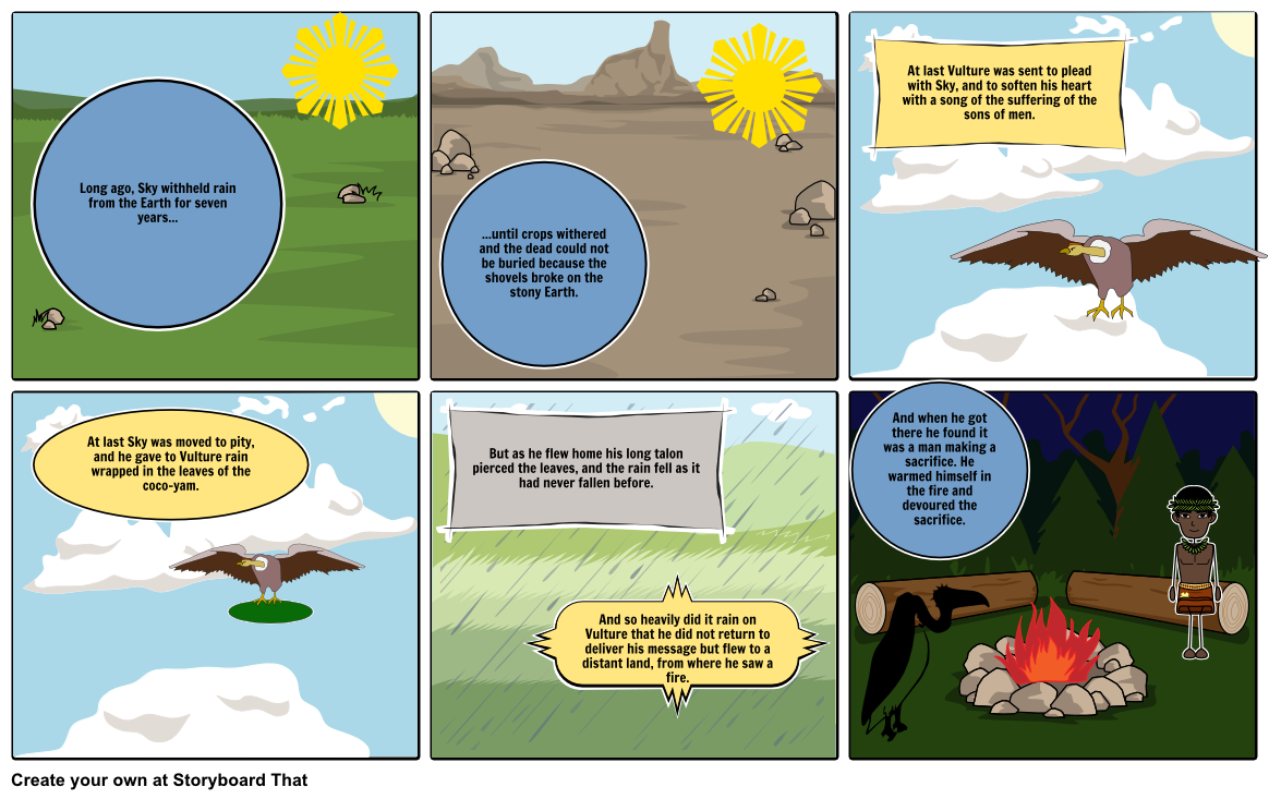 The Quarrel between the Earth and the Sky Storyboard