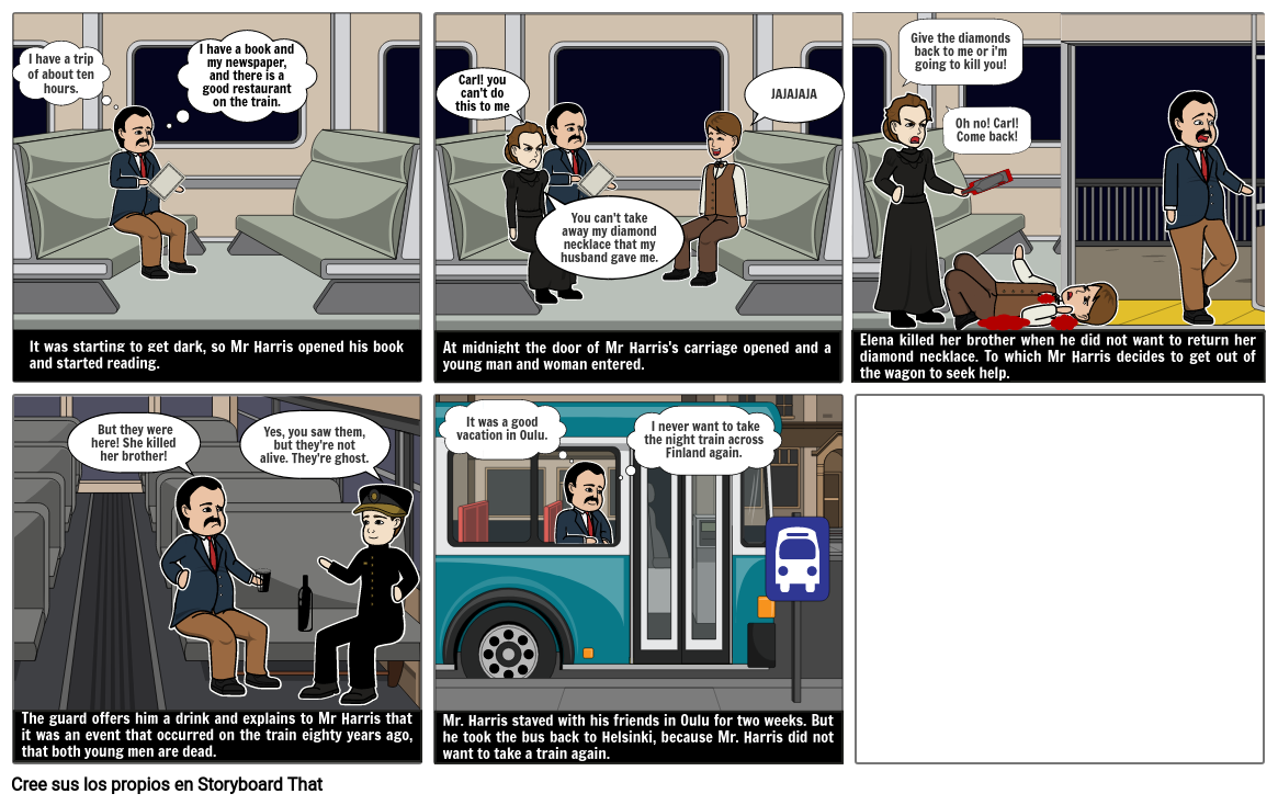 Story 3: Mr Harris and the Night Train Storyboard