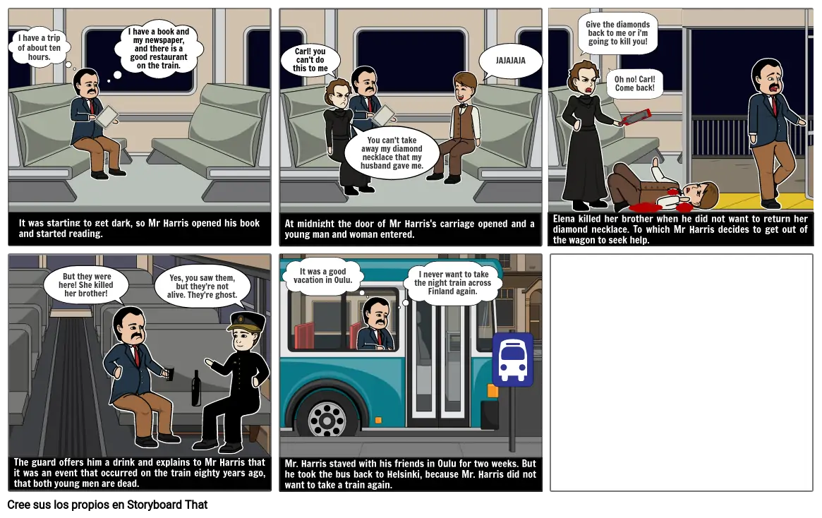 Story 3: Mr Harris And The Night Train Storyboard