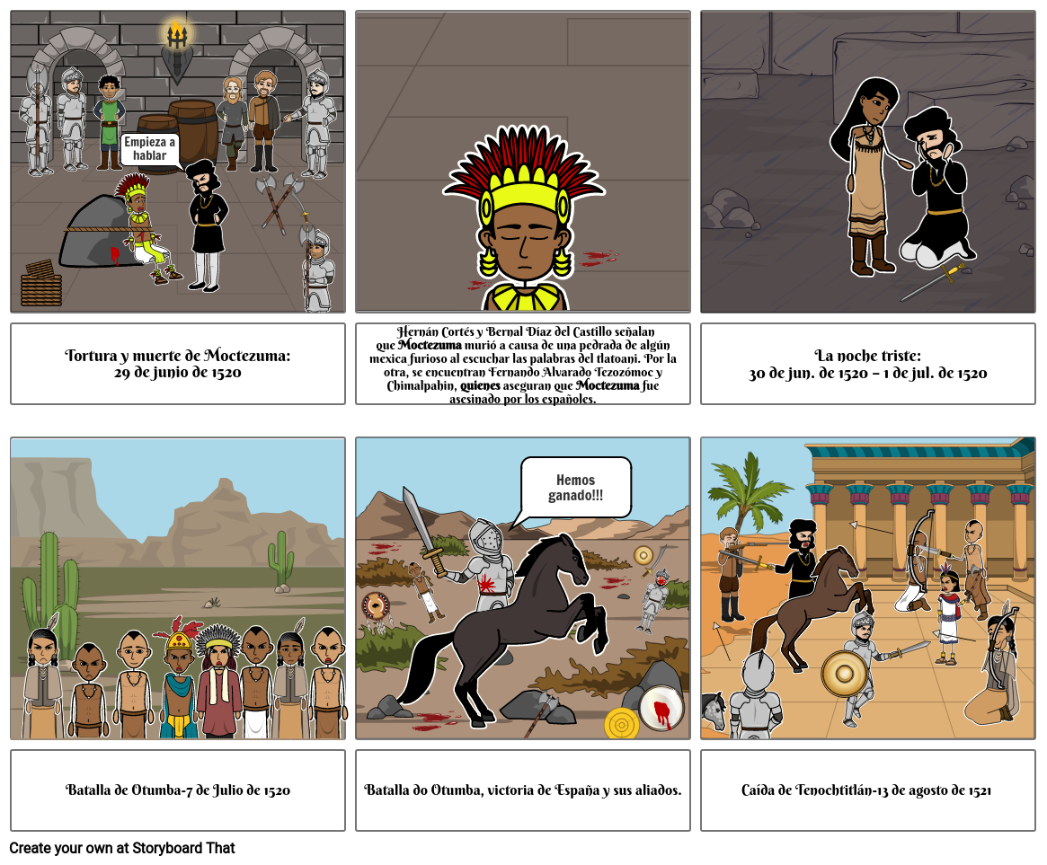 Conquista de México-Tenochtitlán 2 Storyboard by galindo01