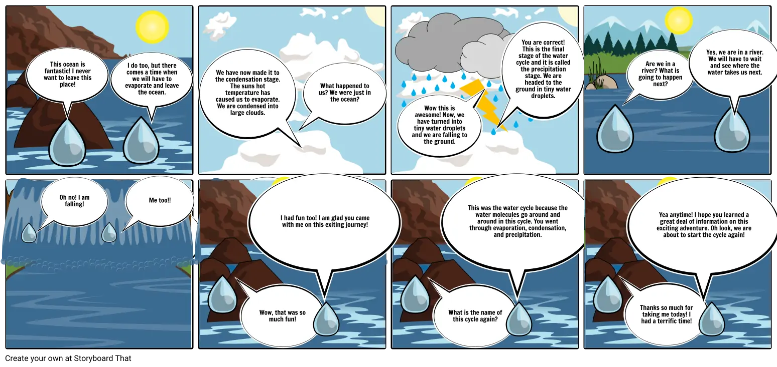 Riley&#39;s Water Cycle Cartoon