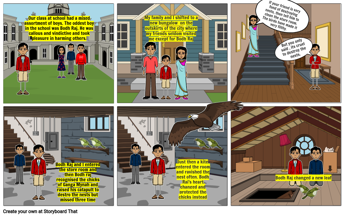 COMIC STRIP - THE BOY WITH A CATAPULT Storyboard