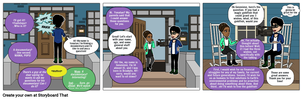 Goldfish Mini Project Storyboard Por Genevievecrawford