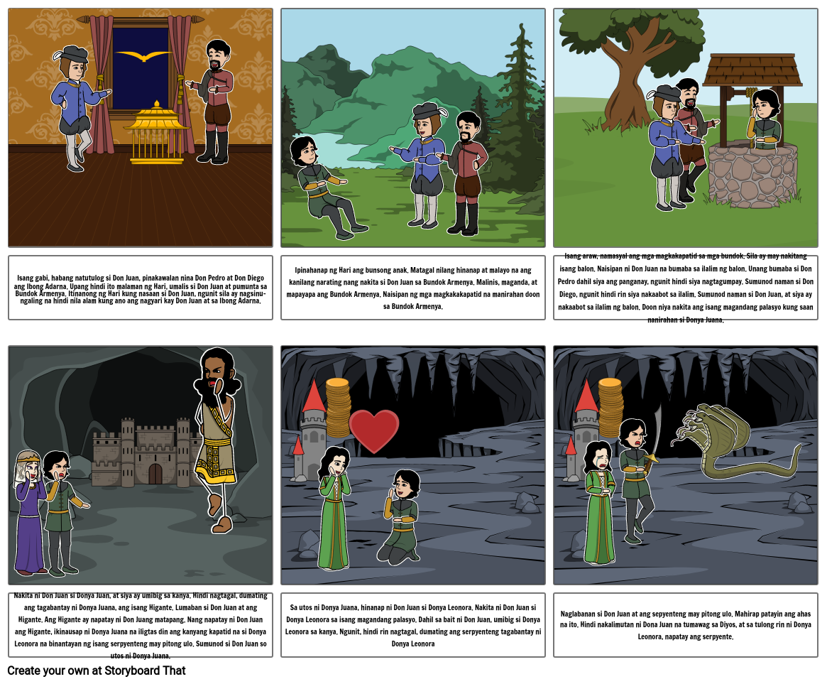 Ibong Adarna Aralin 3 Storyboard by giog2ndacc