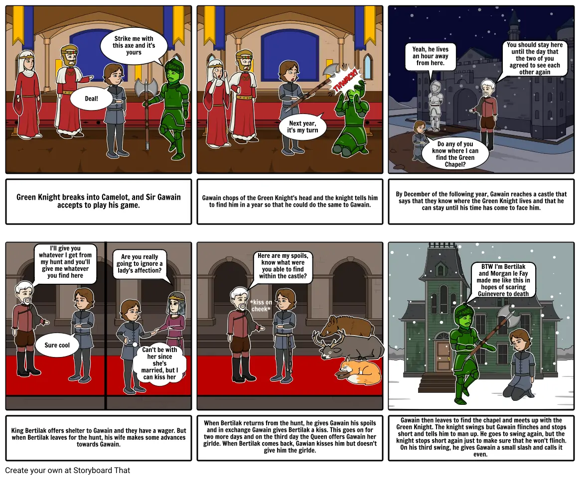 Sir Gawain and the Green Knight Storyboard par gisselle_hernandez