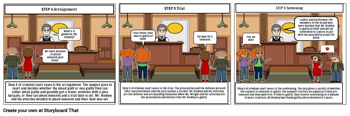 criminal justice storyboard