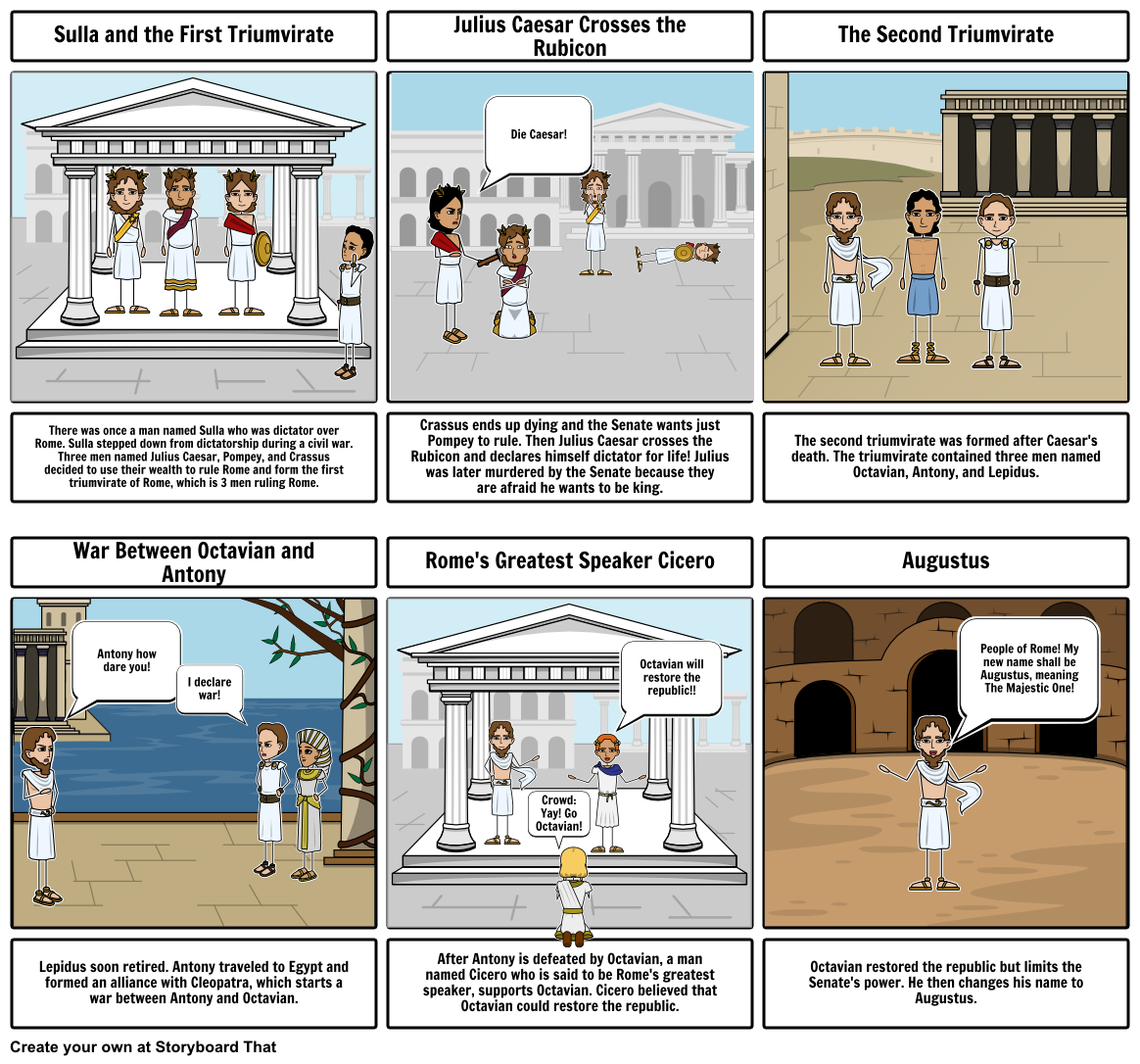 Sulla and the First Triumvirate Julius Caesar Cross...