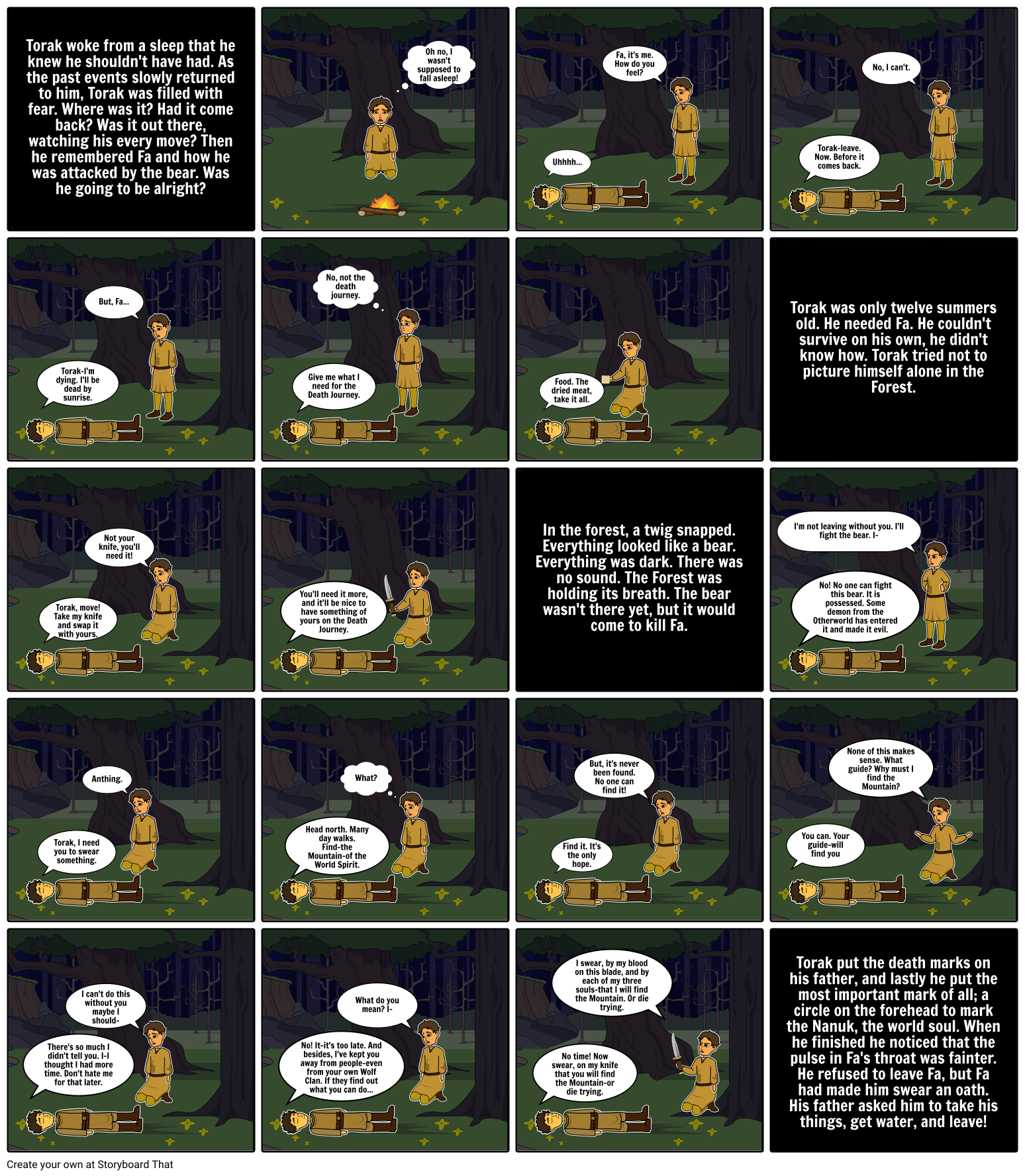 Wolf Brother Storyboard by grecia_g