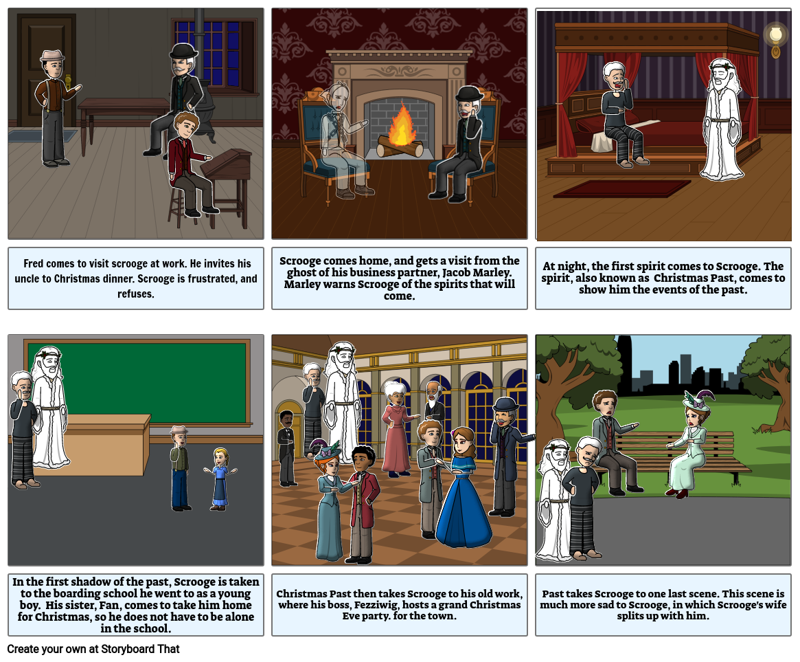 A Christmas Carol Storyboard Act 1 Storyboard by greekfreak