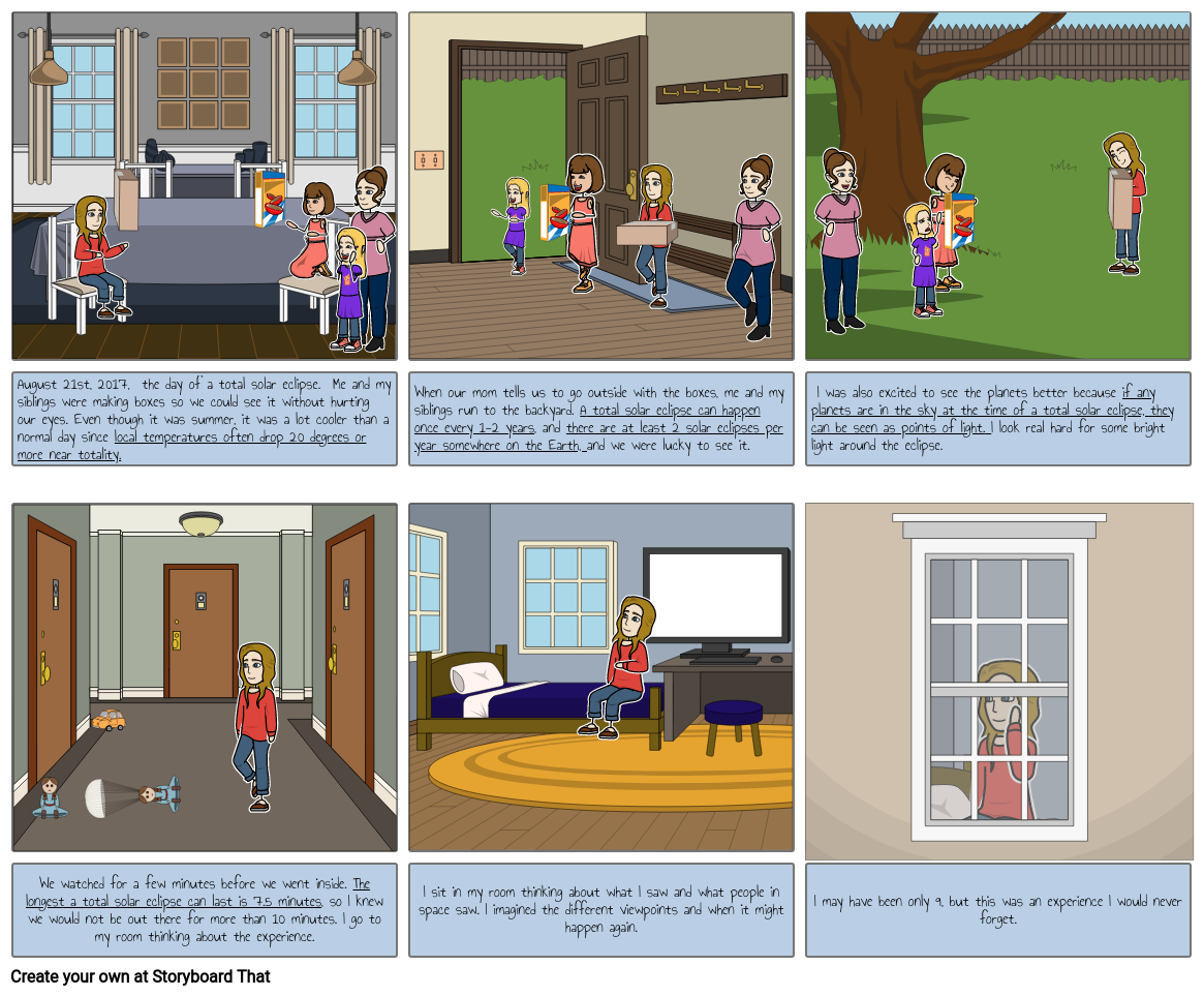 personal narrative with facts Storyboard por greekfreak