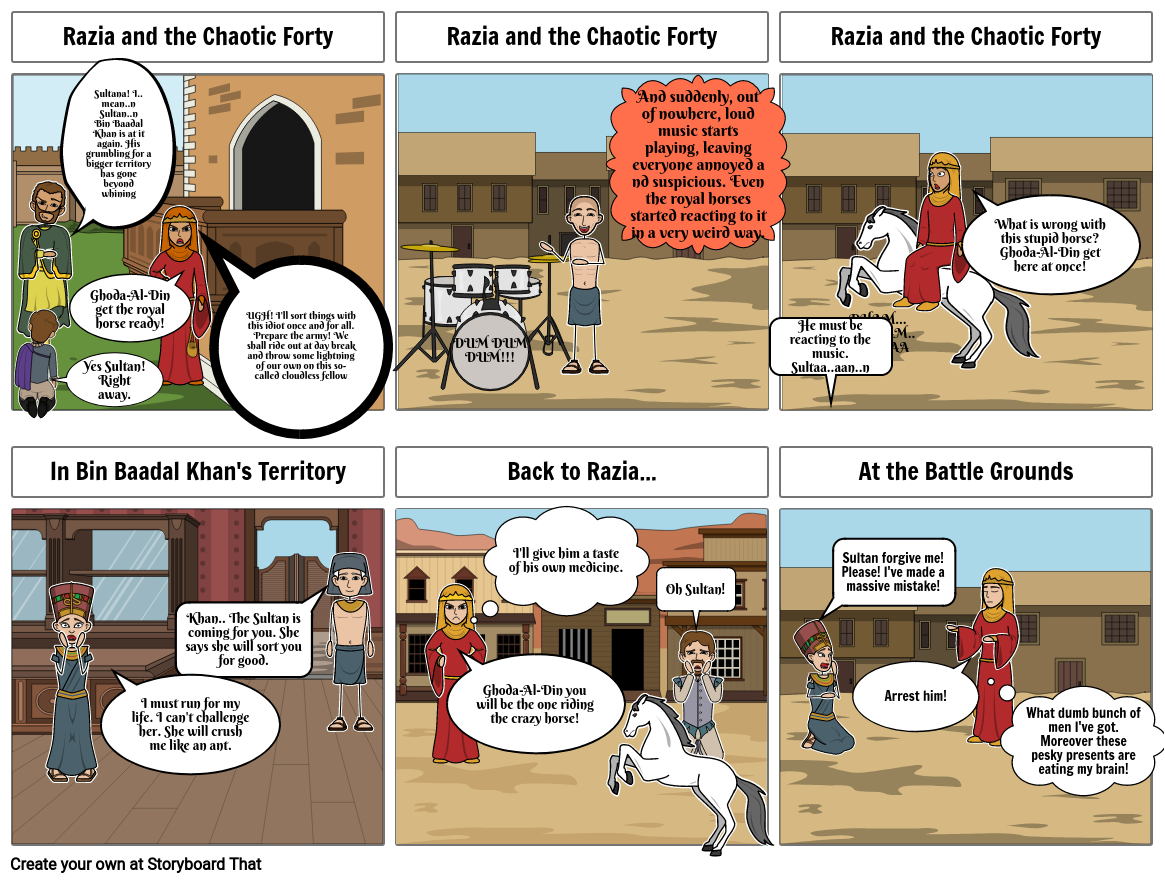 Razia and the Chaotic Forty! Pt. 1 Storyboard por grishma311