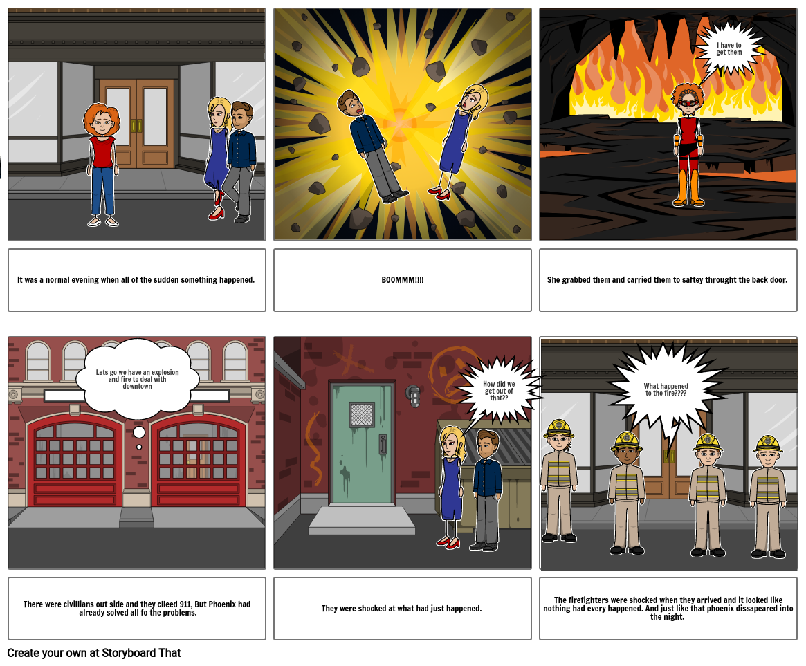 Superhero story Storyboard by hailey03