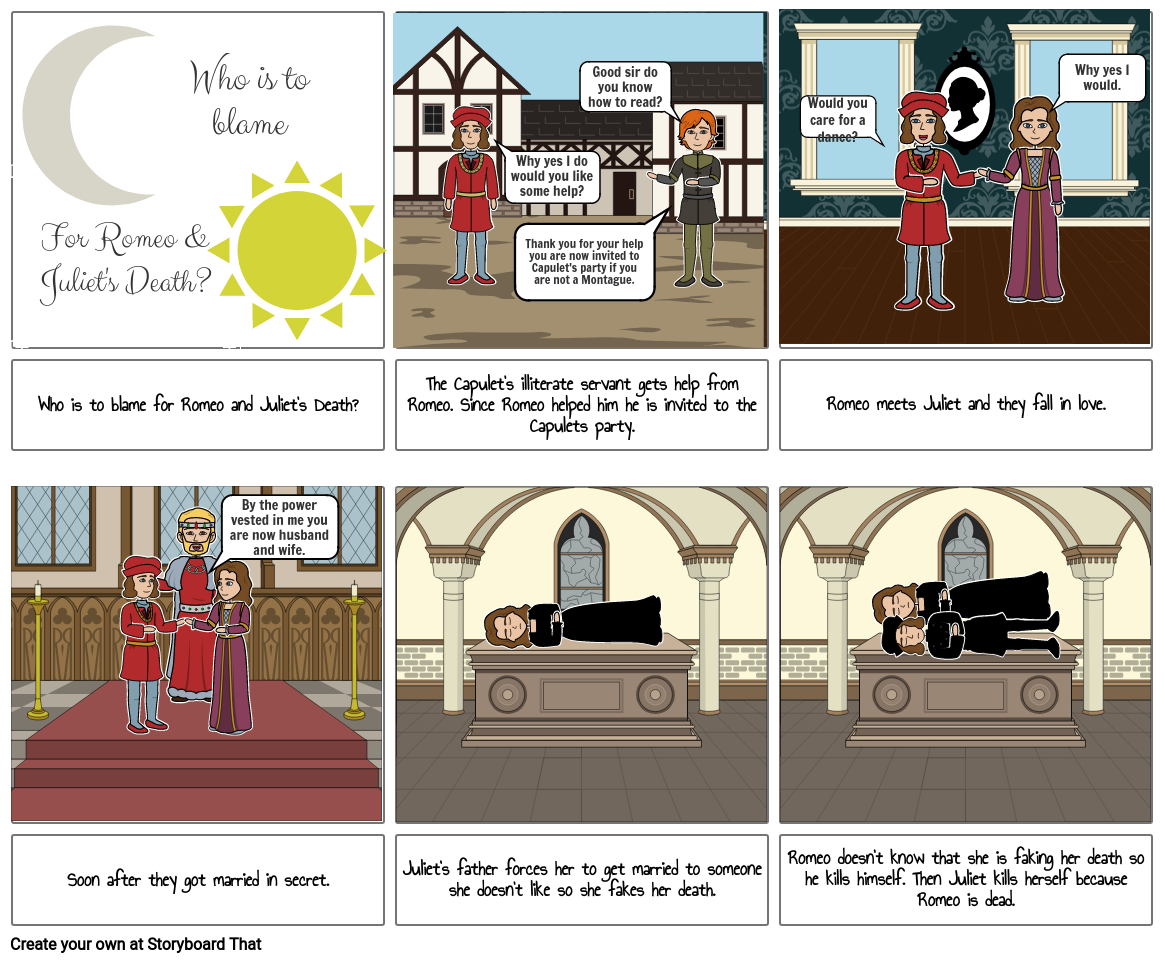 Romeo And Juliet Storyboard Storyboard By Harlleepratte 