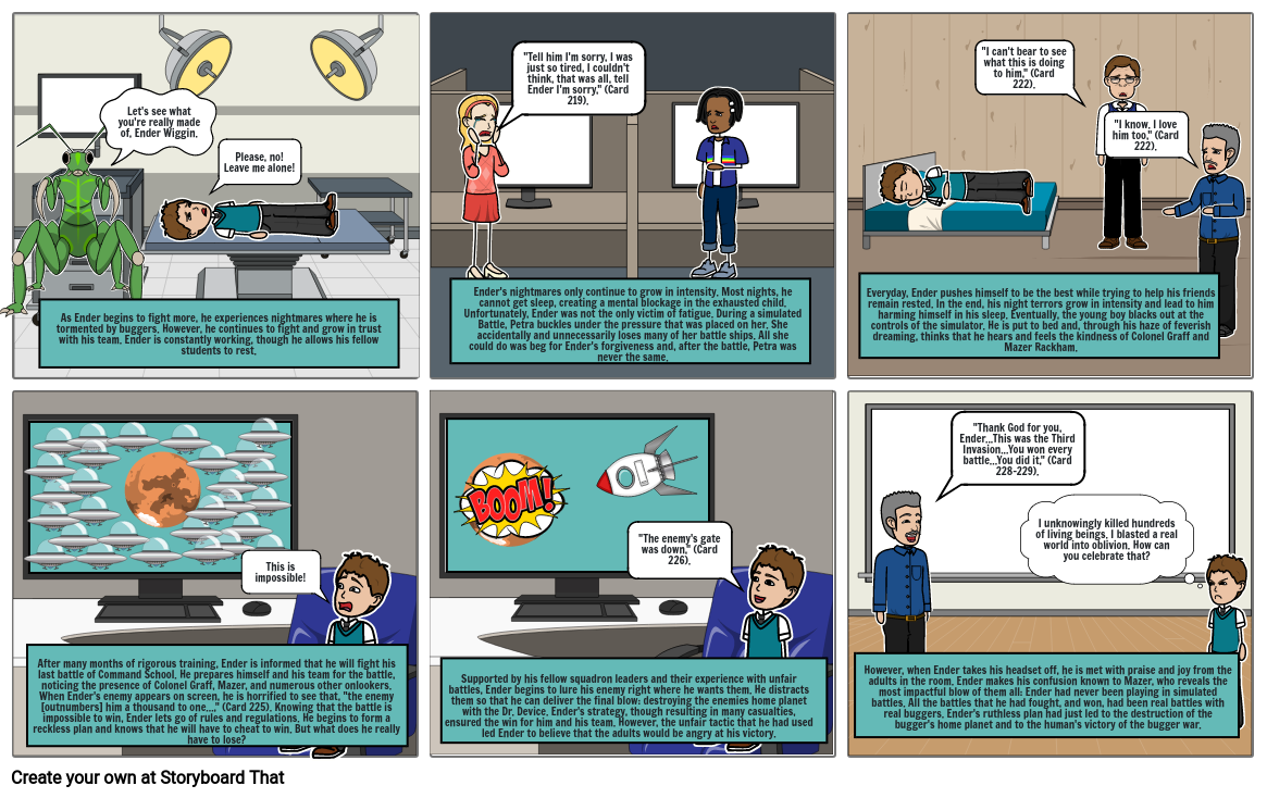 Ender's Game Chapter 14: Orson Scott Card Storyboard