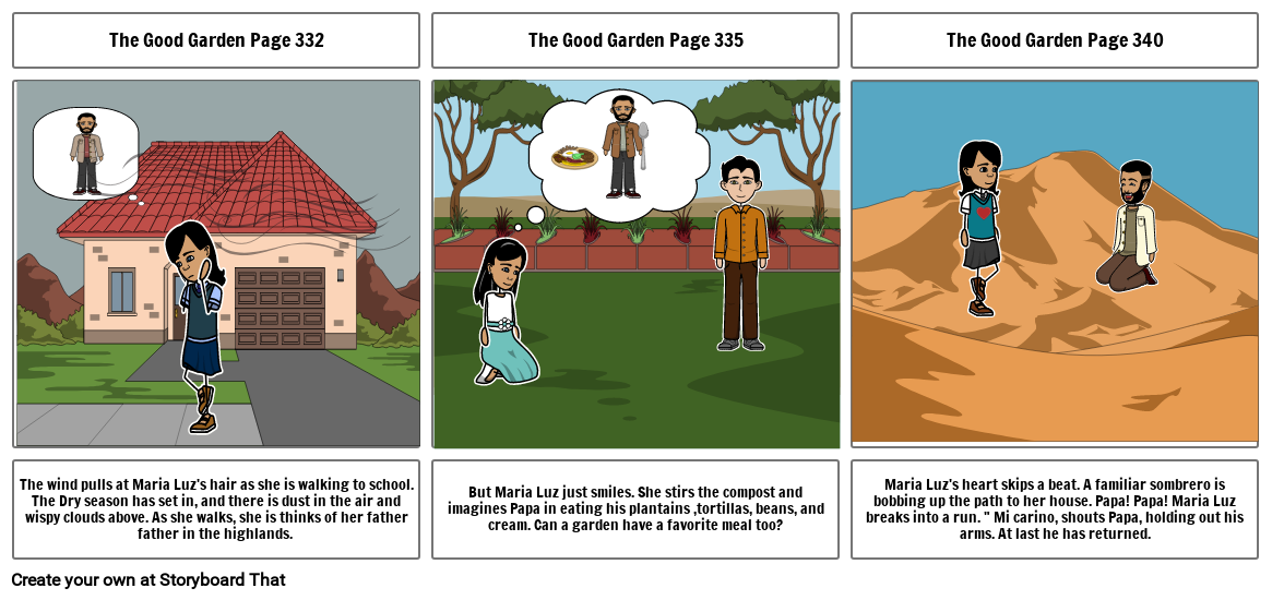 The Good Garden storyboard