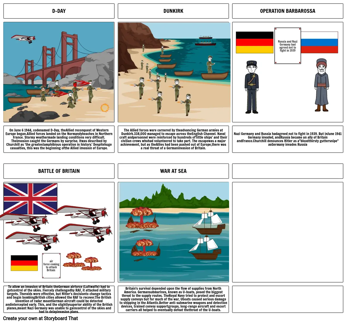 D-day story board