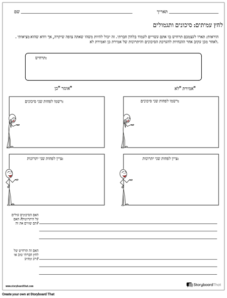 גיליון עבודה על החלטות לחץ עמיתים