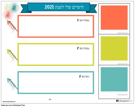 תבנית, מטרות השנה החדשה, סרט סרט