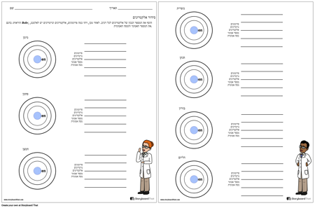 גיליון עבודה של סידור אלקטרונים