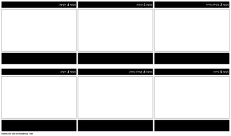 תבנית תרשים הפעלה של חמש פעולות