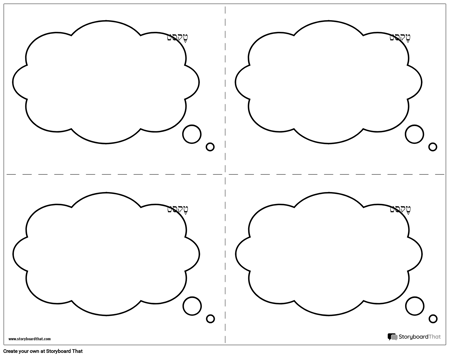 כרטיסי משימות של בועת מחשבה