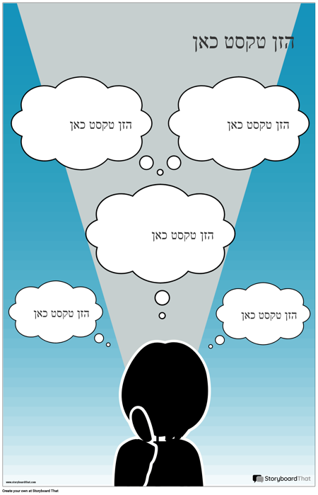 תבנית אינפוגרפיקה של מחשבות