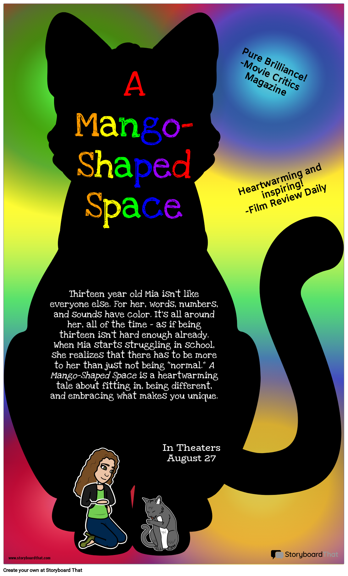 פוסטר סרטי חלל בצורת מנגו