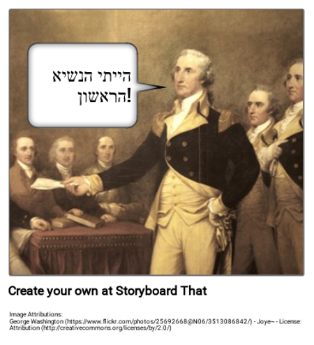 דוגמה של ג'ורג 'וושינגטון