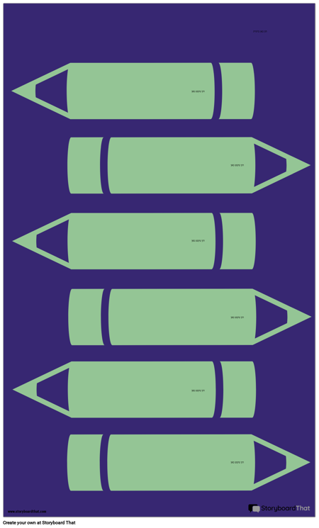 עפרונות תבנית אינפוגרפית