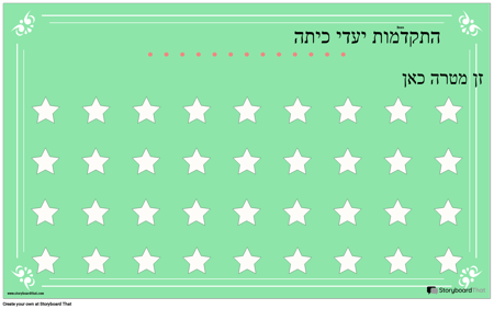 פוסטר לתצוגת יעדים בכיתה