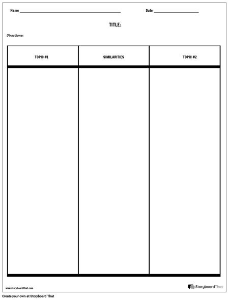 השווה את טבלת הניגודיות