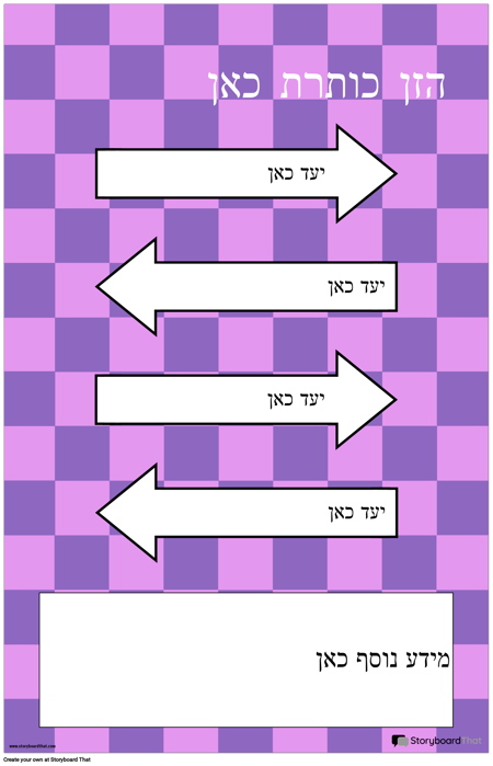 פוסטר כיוון עם חצים