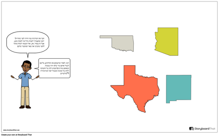 תבנית מפת דרום מערב