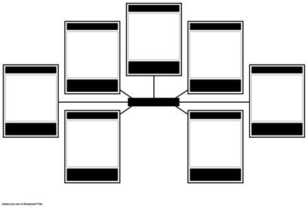 תבנית מפת עכביש 7 תאים