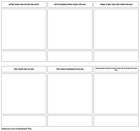 מסע לקוח - תבנית